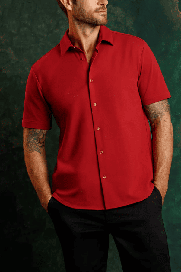 Full placket short sleeve POLO